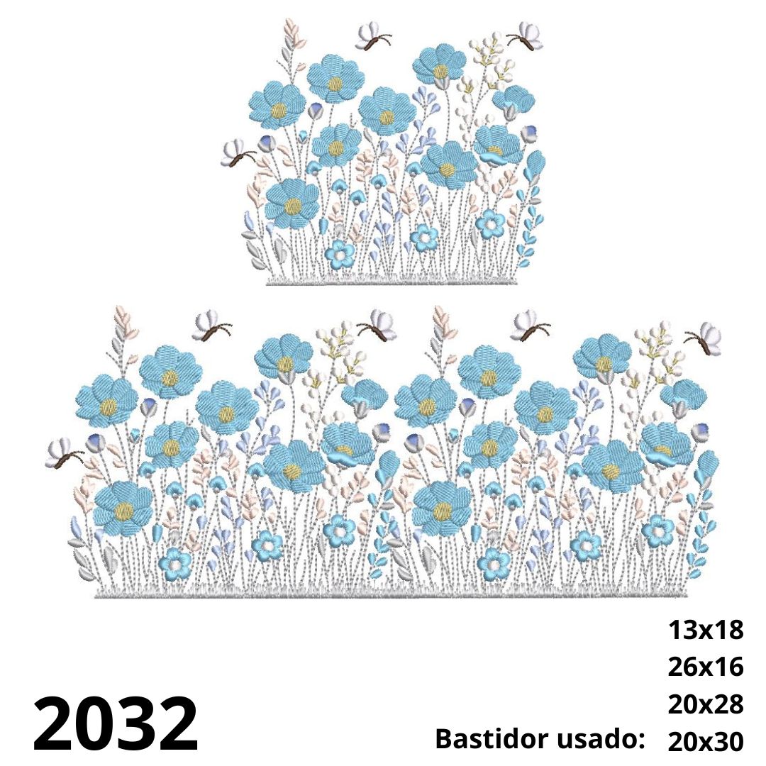 Matriz de Bordado Jardim silvestre