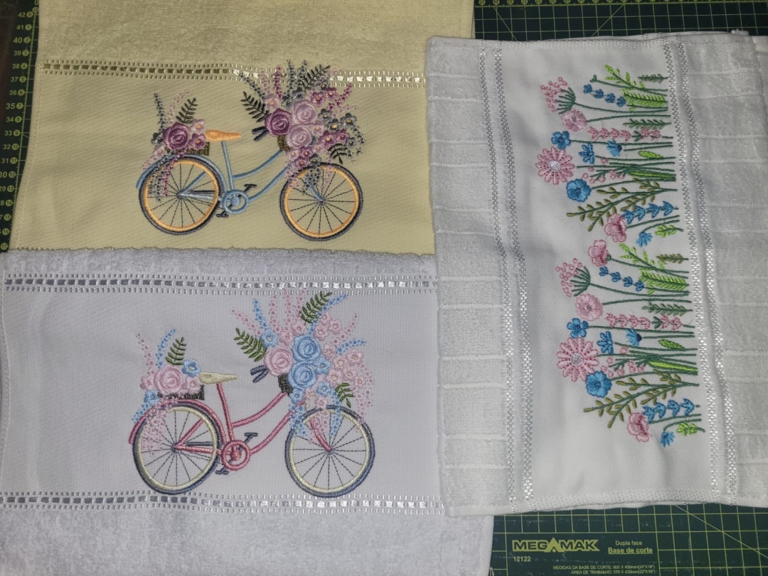 Matriz de bordado Bike floral - Imagem 2