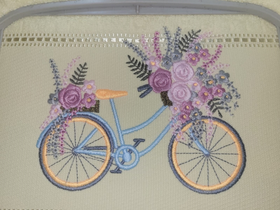 Matriz de bordado Bike floral - Imagem 3