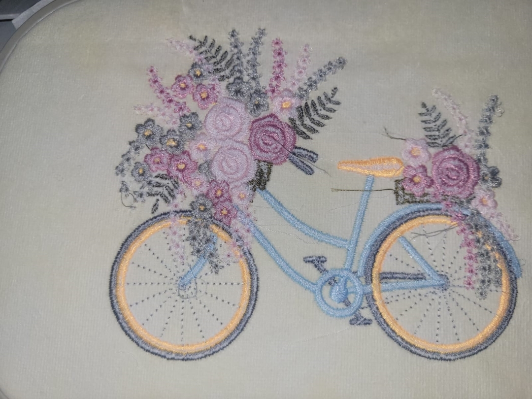 Matriz de bordado Bike floral - Imagem 4