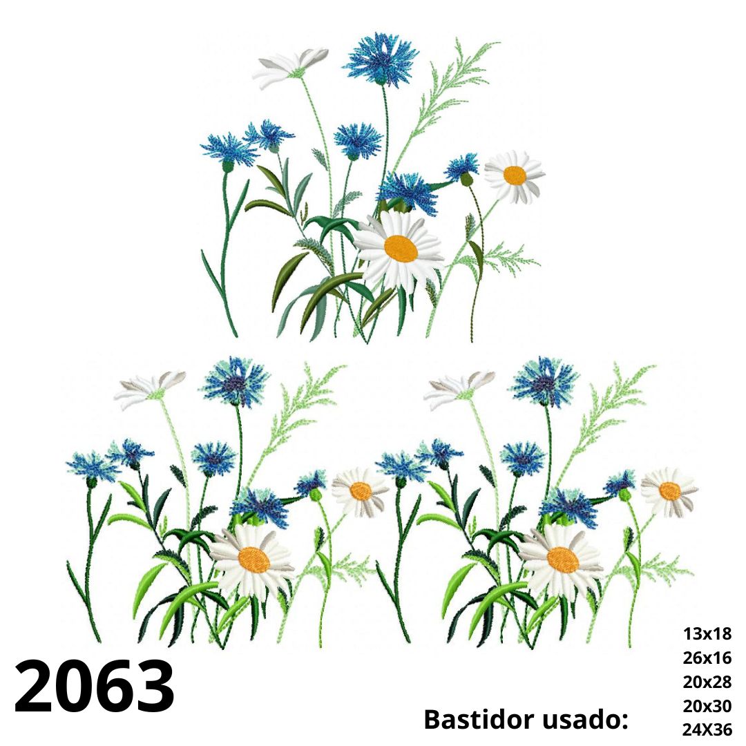 Matriz de bordado jardim 2063