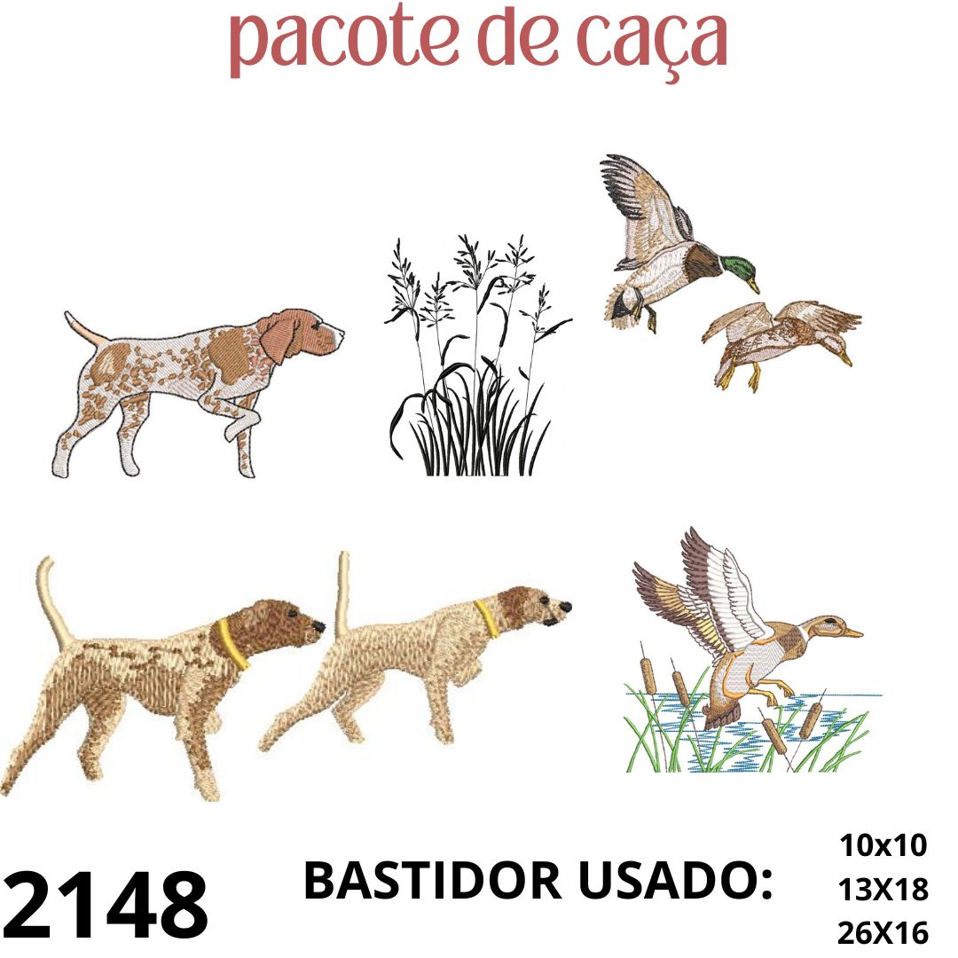 Matriz de bordado Pacotinho de caça