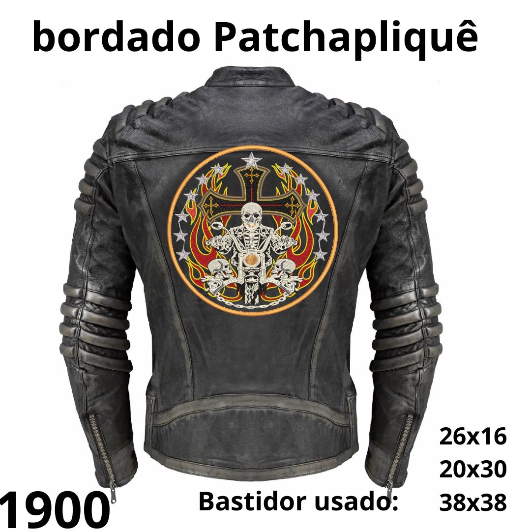 Matriz de bordado para roupas de couro e malha