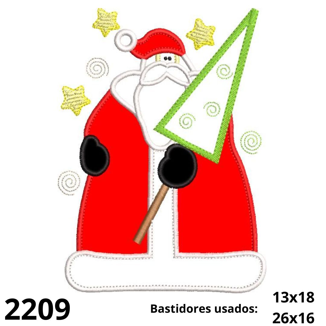 Matriz de bordado noel aplique