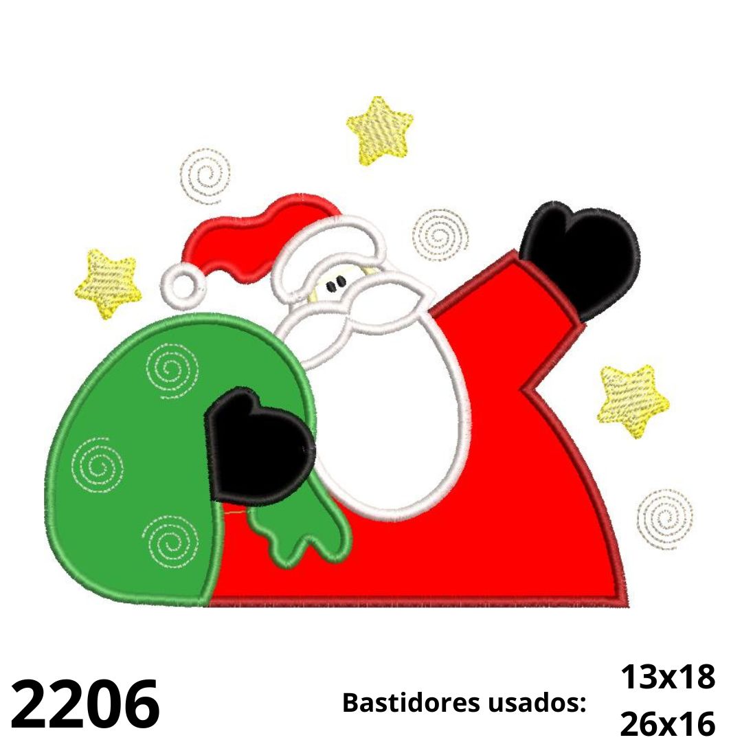 Matriz de bordado noel aplique 04