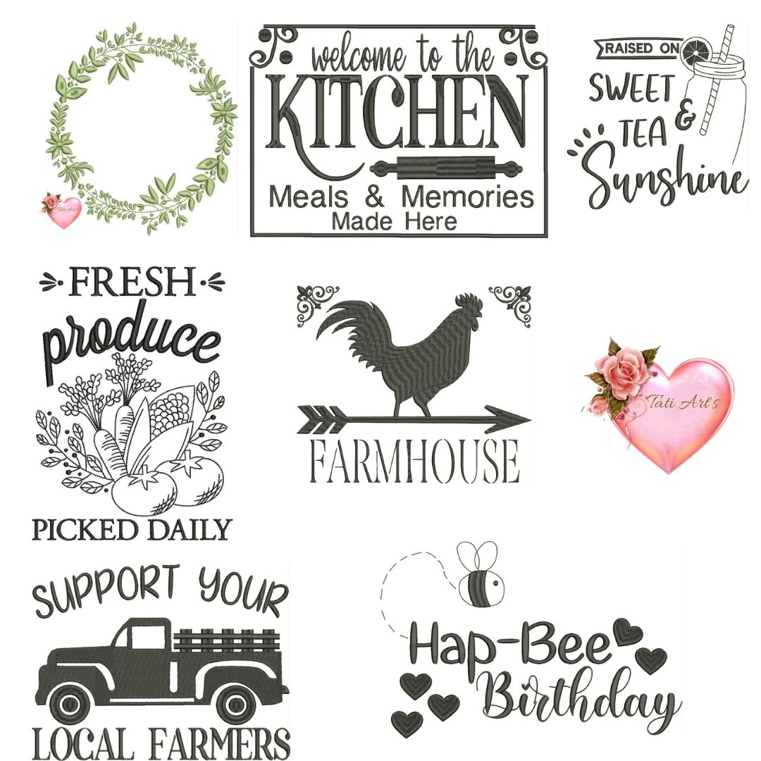 Matrizes de Bordado Semaninha FARMHOUSE 07