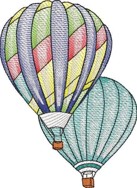 Matriz de bordado coleçao Balões de ar quente - Imagem 3