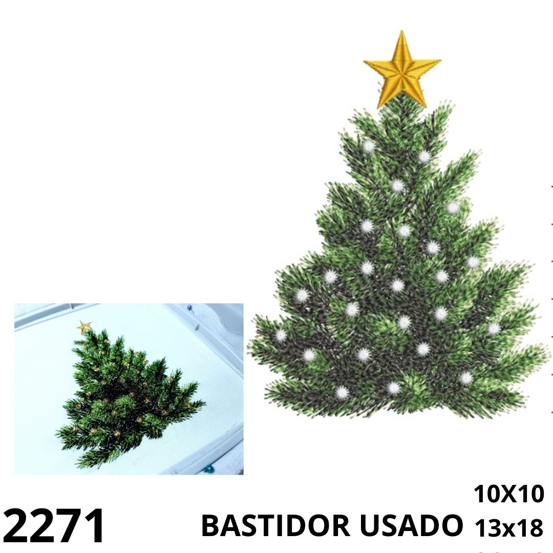 Matriz de bordado Arvore Natalina realista