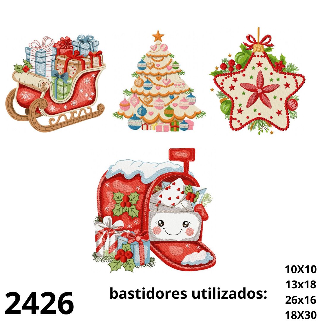 Matriz de bordado Pacotinho Natalino 010