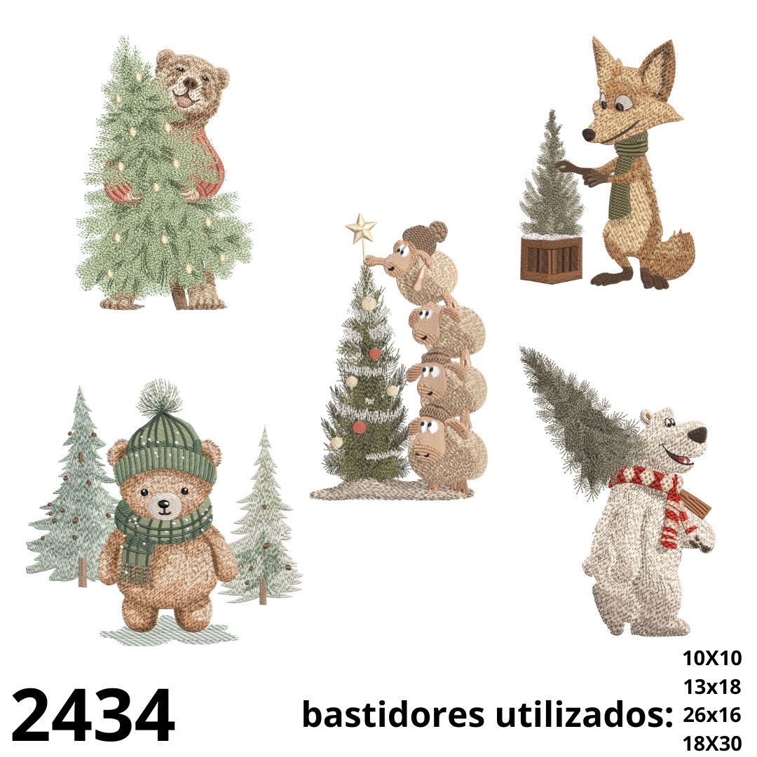 Matriz de bordado Pacotinho  Natalino 006