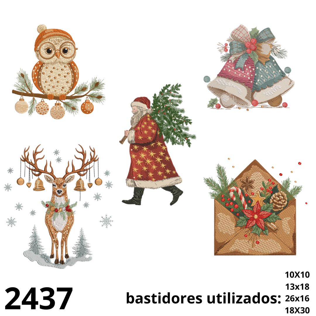 Matrizes de bordado pacote natalino 003