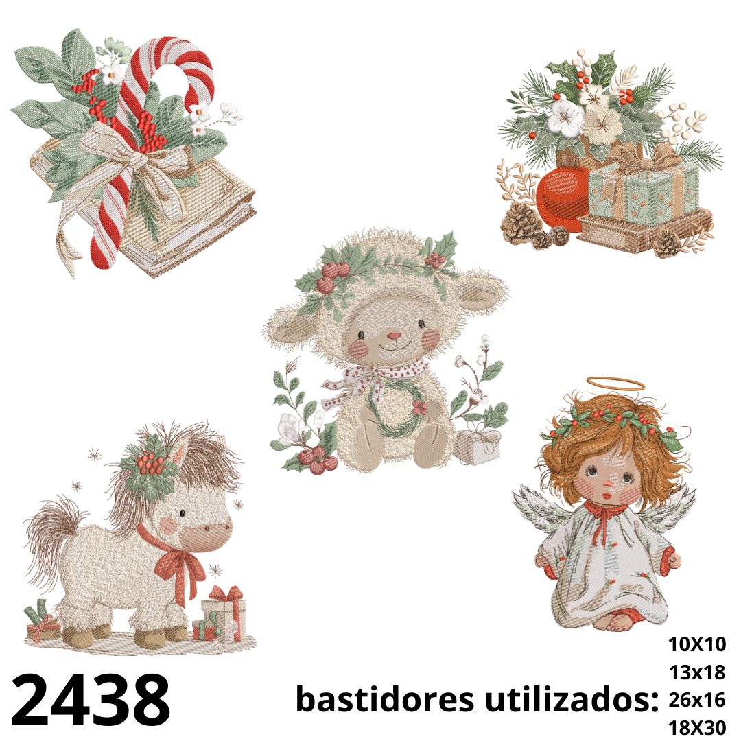 Matrizes de bordado pacote natalino 002