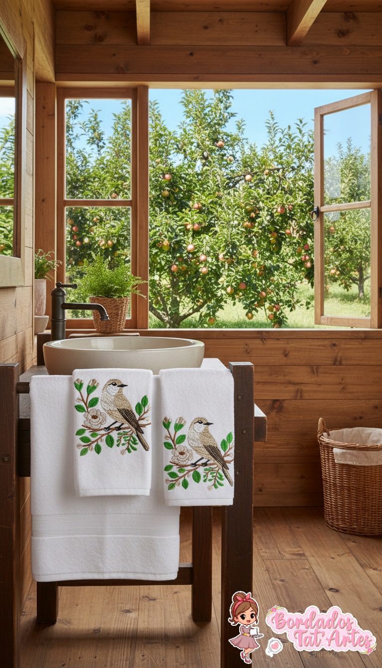 Matriz de bordado Passarinho no galho - Imagem 2