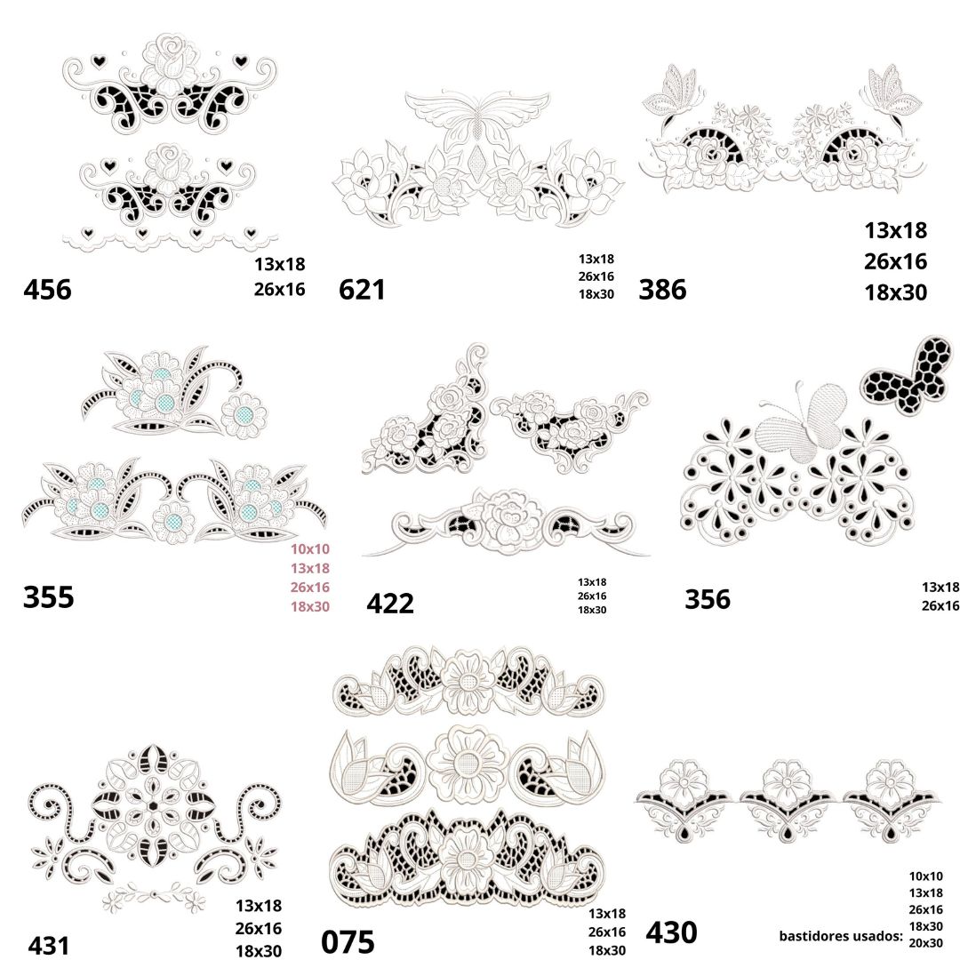 Matriz de bordado Combo COM RICHELIEUR 006