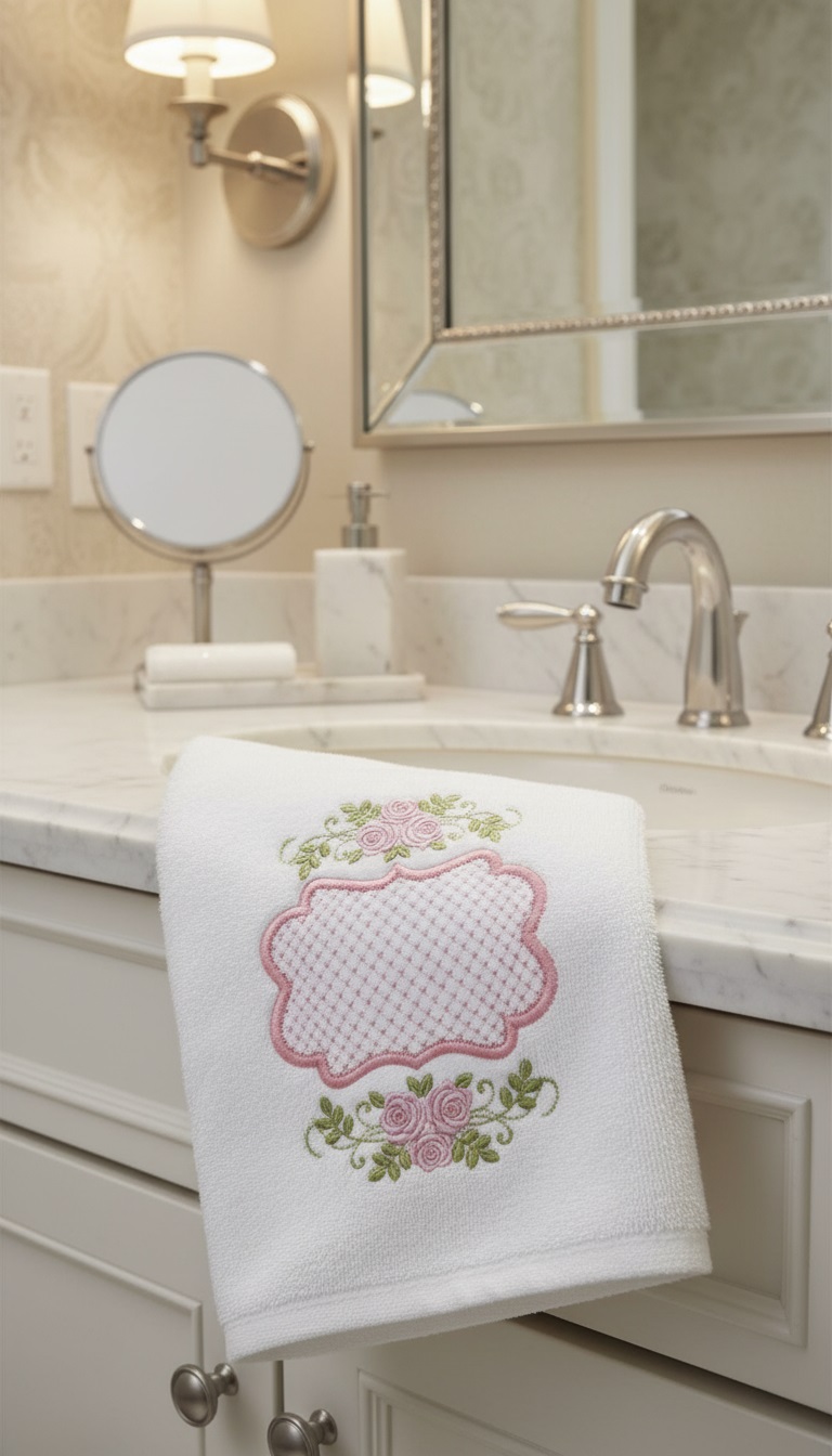 Matriz de bordado moldura floral 01 - Imagem 2