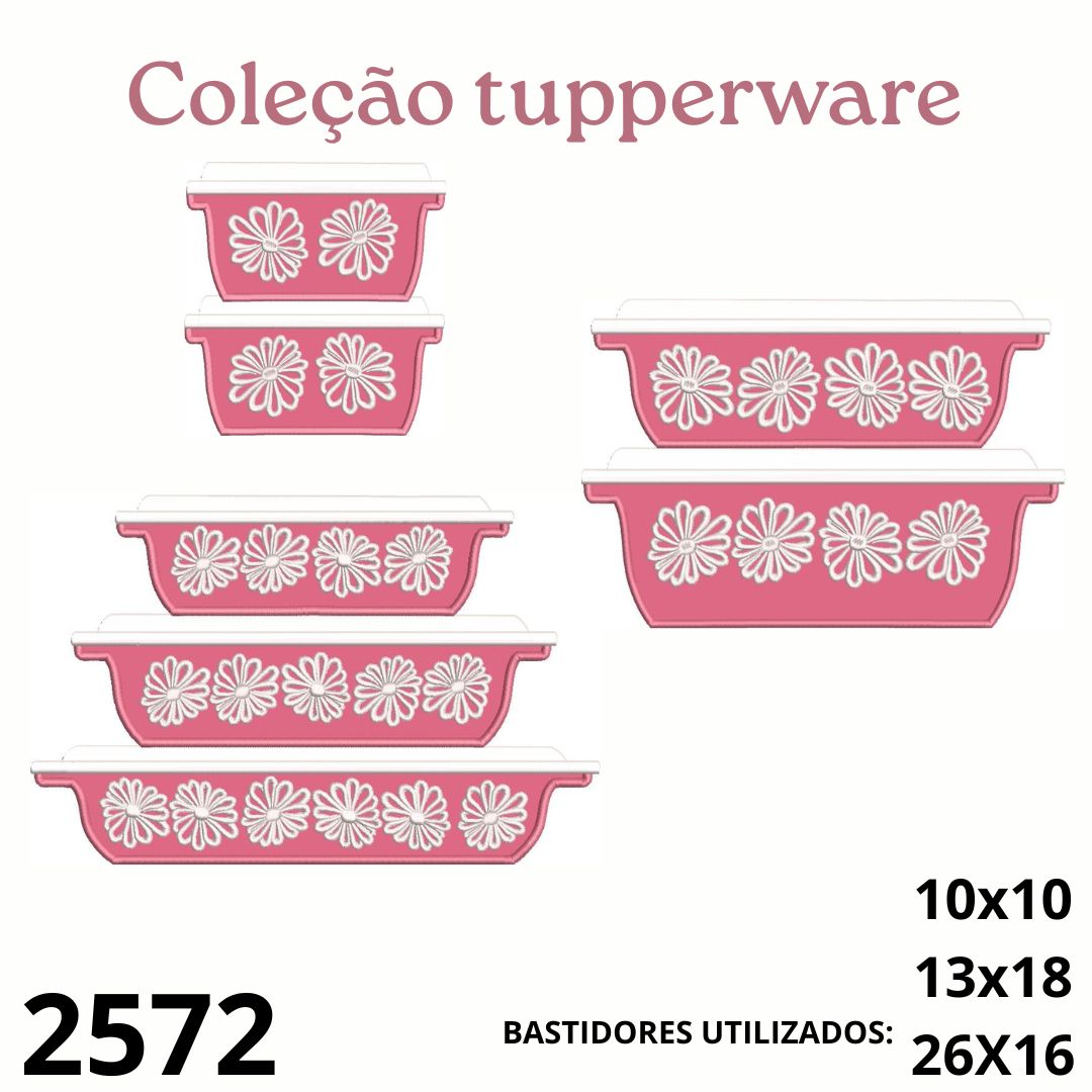 Matriz de bordado coleção tupperware aplique 01