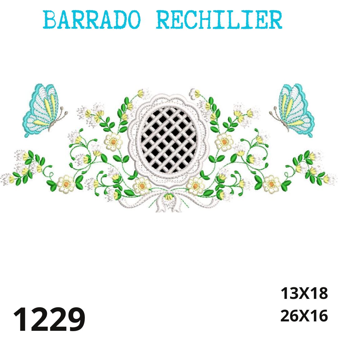 Matriz de bordado BARRADO RICHELIEUR borboletas