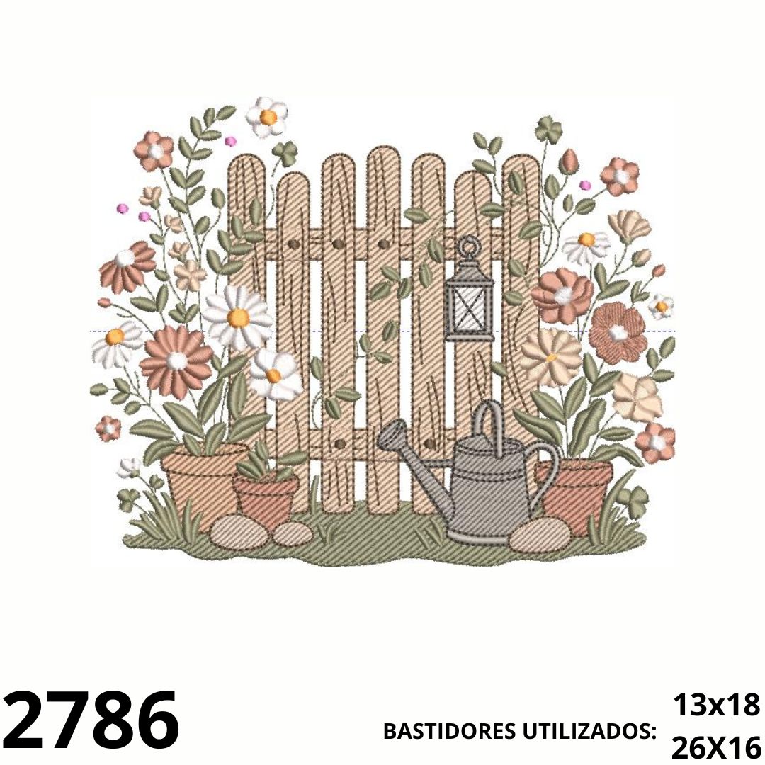 Matriz de bordado Cerquinha floral 03