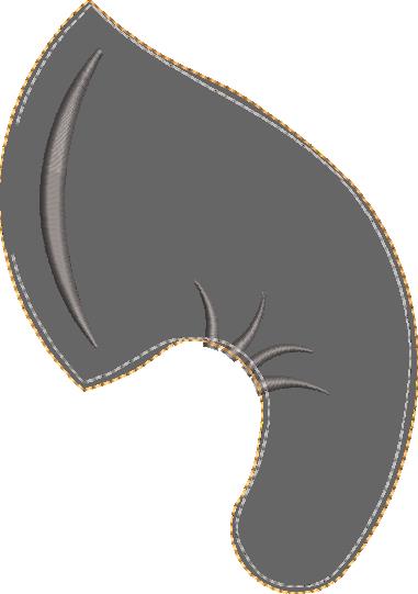 Matriz de bordado Projeto capuz toalha elefante - Imagem 4