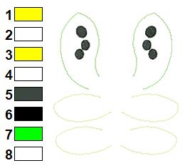 Matriz de bordado Projeto capuz toalha dragões - Imagem 3