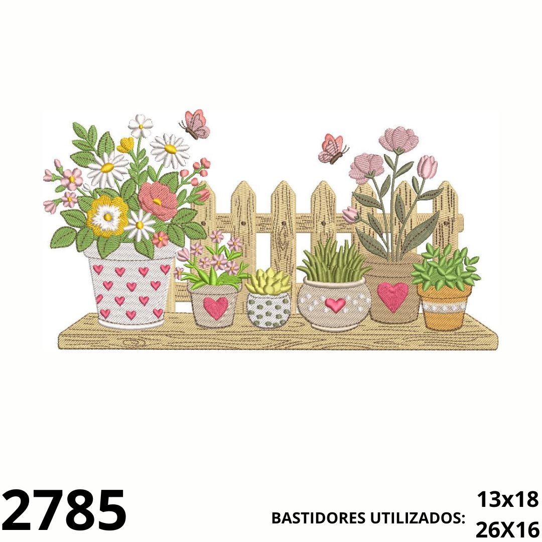 Matriz de bordado Cerquinha floral 02