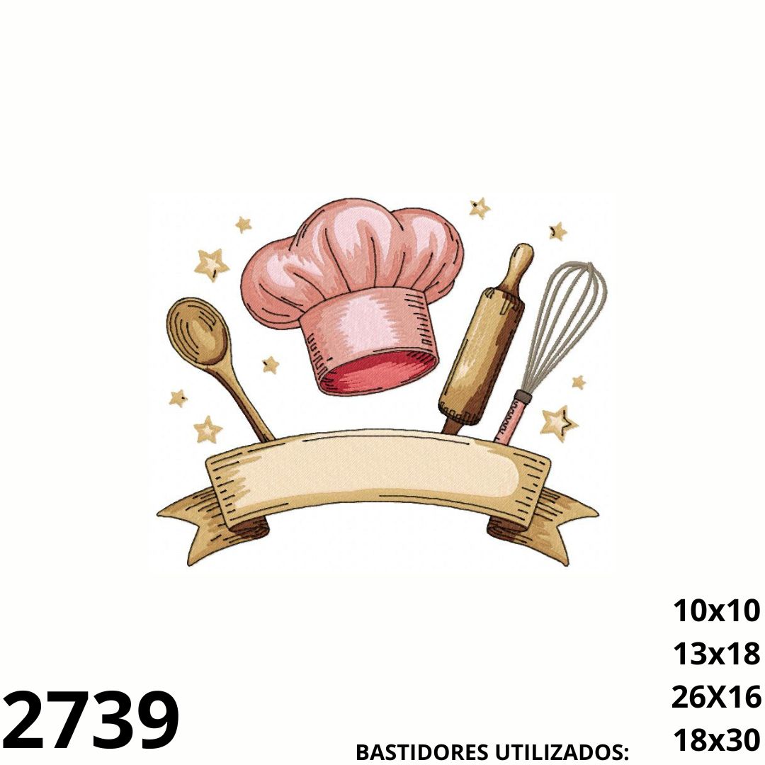 Matriz de bordado cozinha chefe da cozinha